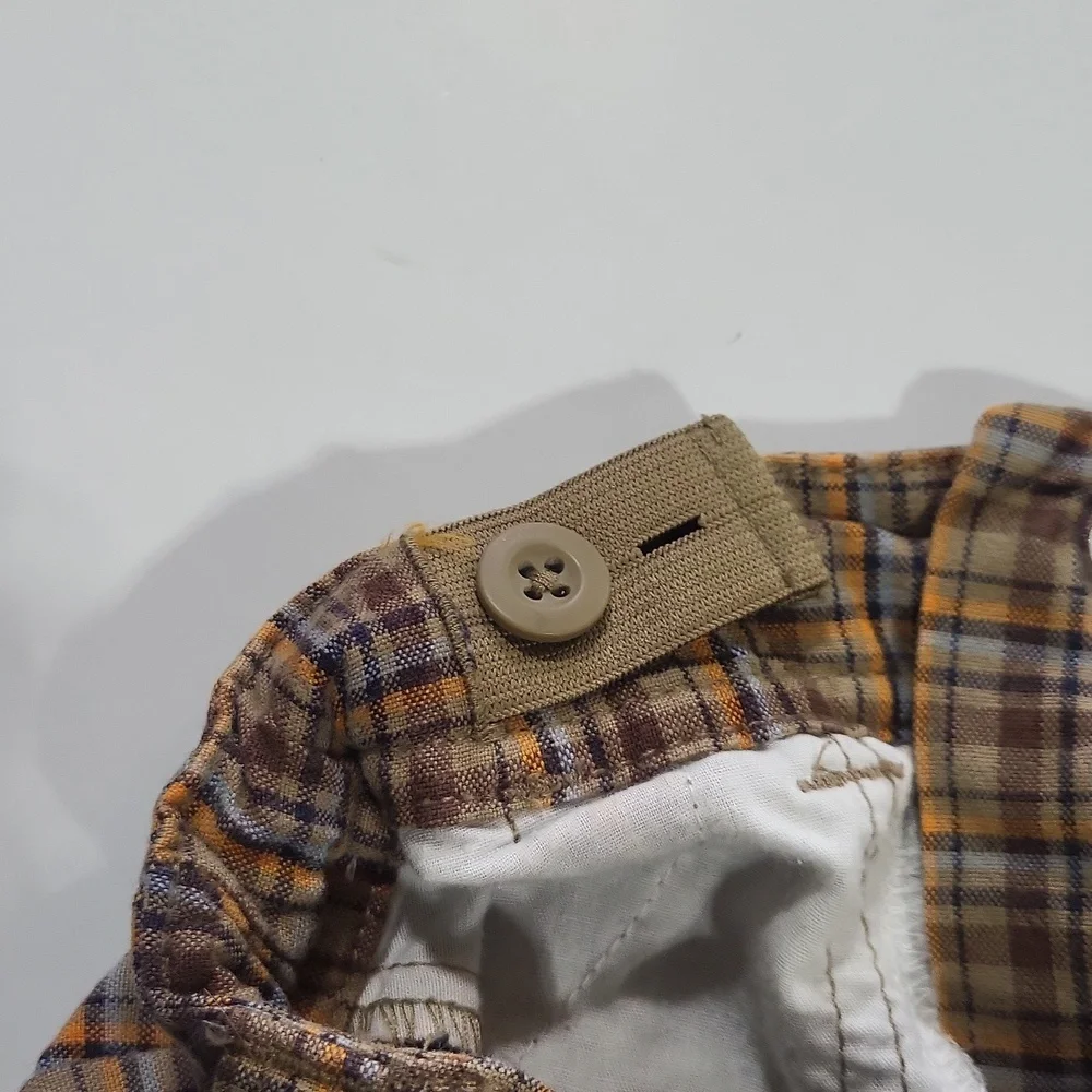 GYMBOREE Brown Orange Preppy Plaid Shorts - 3T
